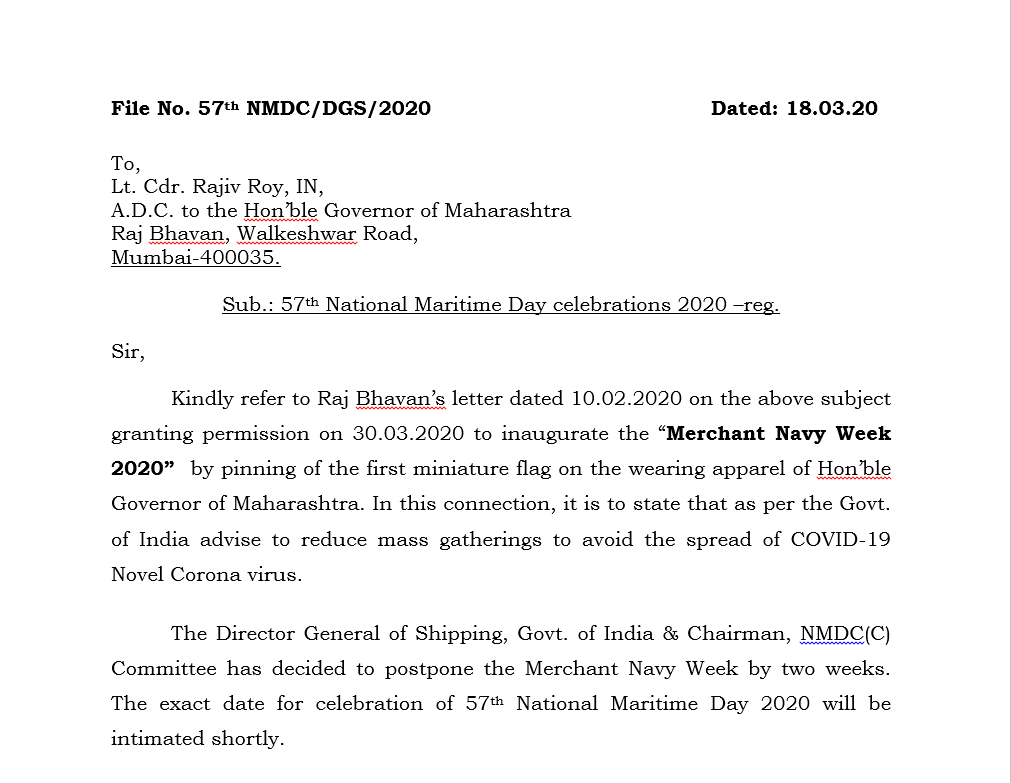 57th National Maritime Day celebrations