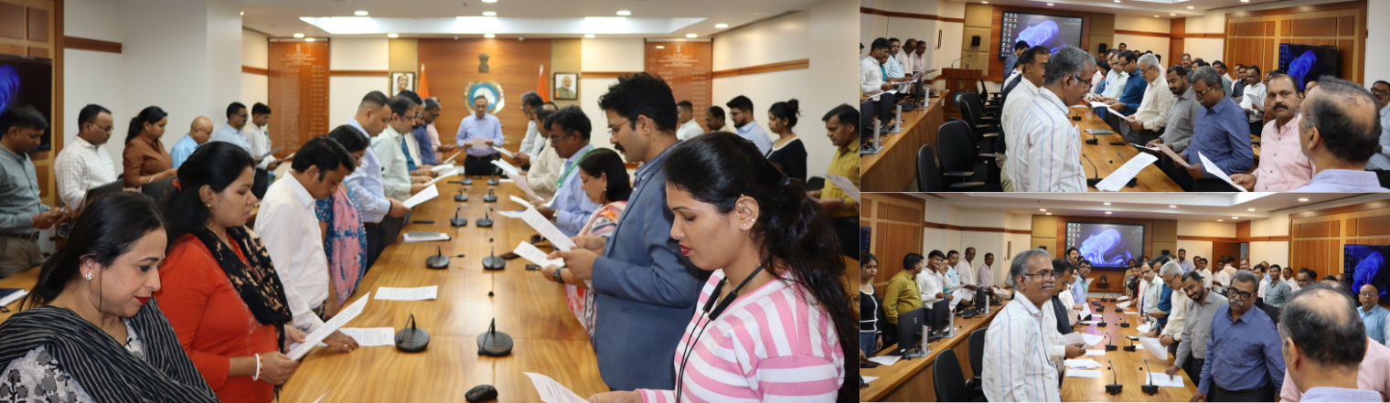 <h3>Taking National lntegrity pledge during &quot;Quami Ekta&quot; week( 24 November 2025 ) .</h3>